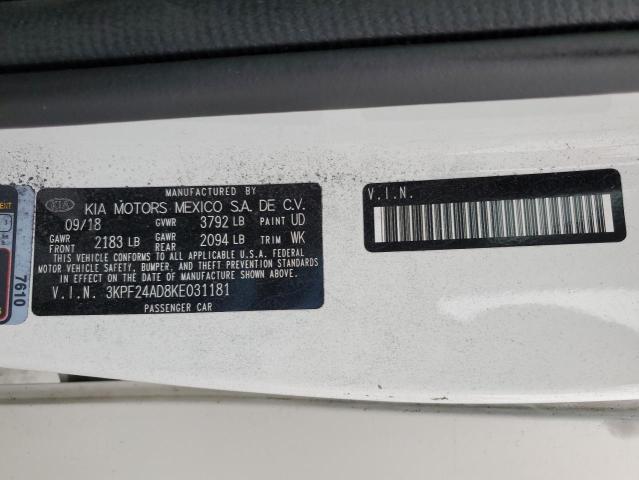 3KPF24AD8KE031181 Kia Forte FE 12