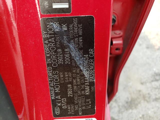 KNAFX4A88E5119634 KIA FORTE EX