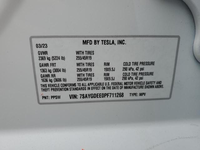7SAYGDEE0PF711268 Tesla Model Y