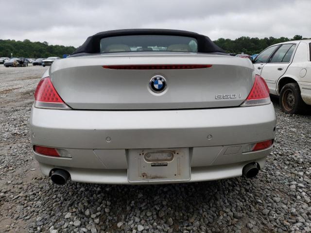 VIN: WBAEK13557CN82633 Auction: COPART Lot: 57247633 Location: GA - ATLANTA SOUTH WBAEK13557CN82633 BMW 6 SERIES 2007 SILVER Photo 6