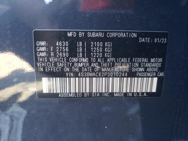 4S3BWAC62P3010244 Subaru Legacy Premium