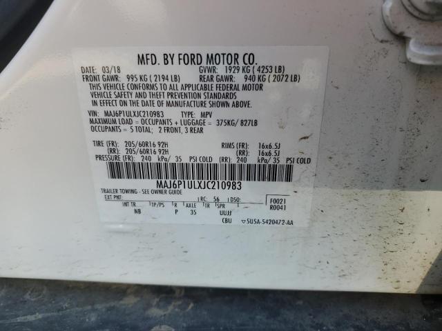 MAJ6P1ULXJC210983 Ford Ecosport Se