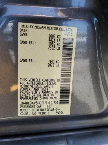 1N4BL3AP8HC134154 Nissan Altima 3.5sl