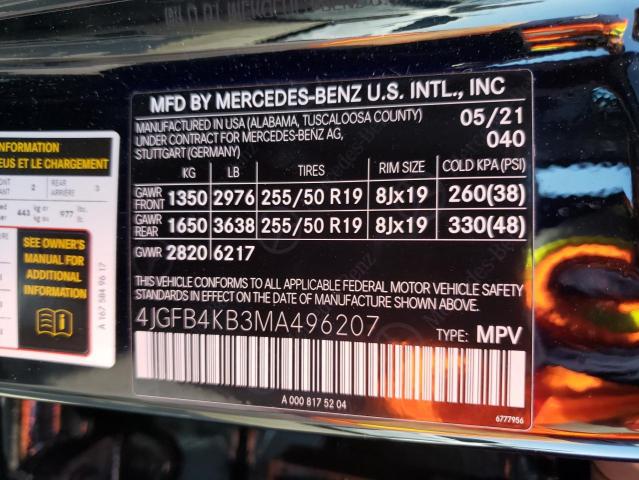 4JGFB4KB3MA496207 Mercedes-Benz Gle 350 4matic