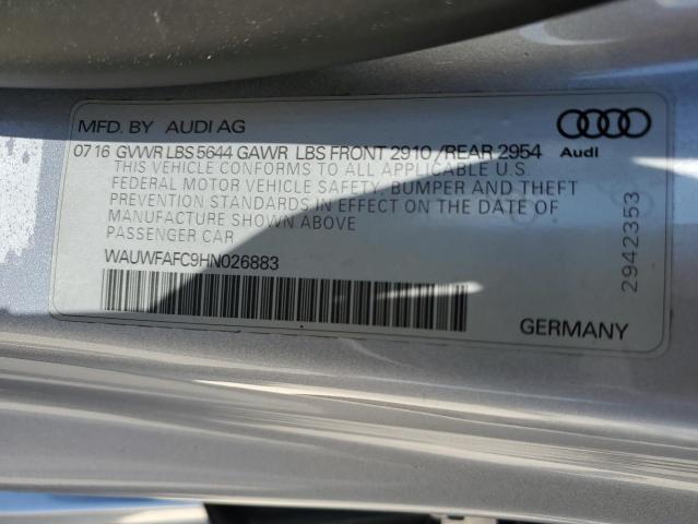 2017 AUDI S7 PREMIUM WAUWFAFC9HN026883
