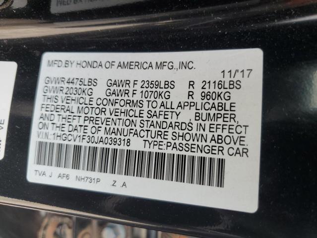 2018 HONDA ACCORD SPO - 1HGCV1F30JA039318