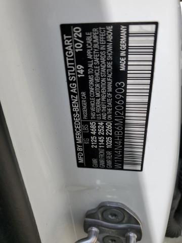 W1N4N4HB6MJ206903 Mercedes-Benz Gla 250 4matic