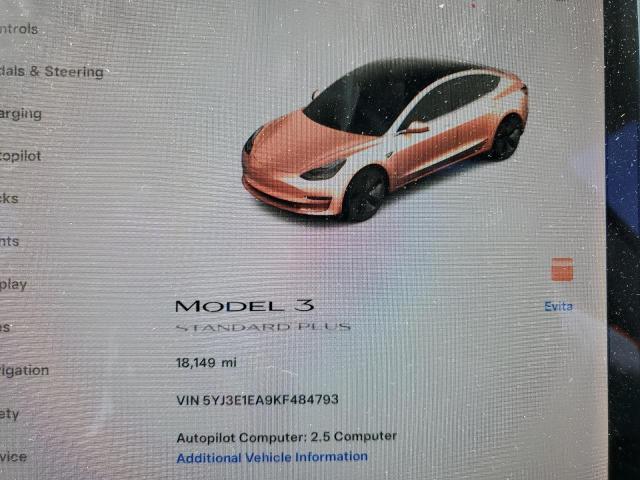 5YJ3E1EA9KF484793 Tesla MODEL 3
