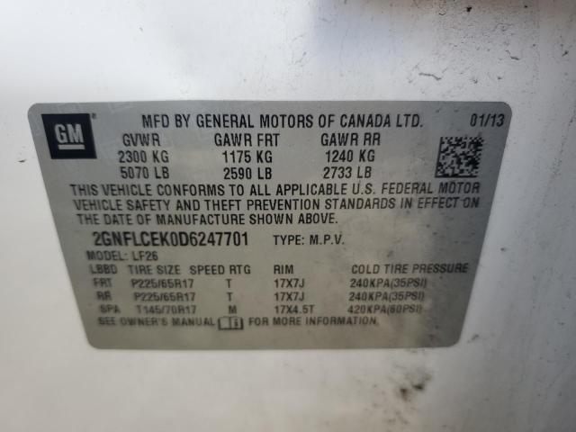2GNFLCEK0D6247701 2013 Chevrolet Equinox Ls