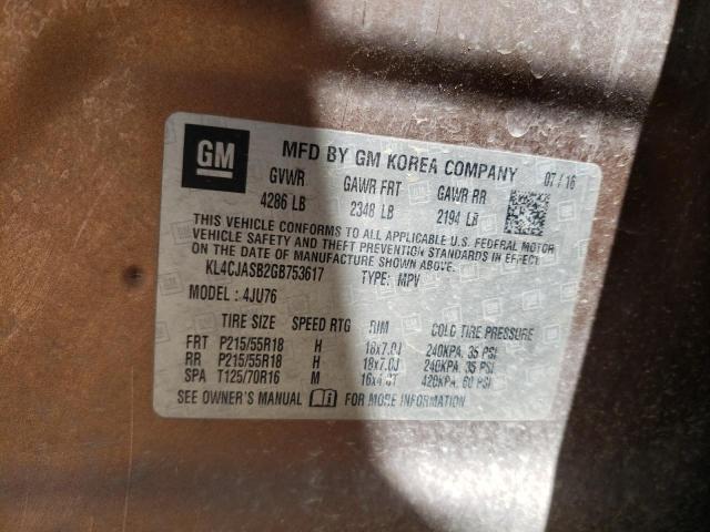 KL4CJASB2GB753617 Buick Encore