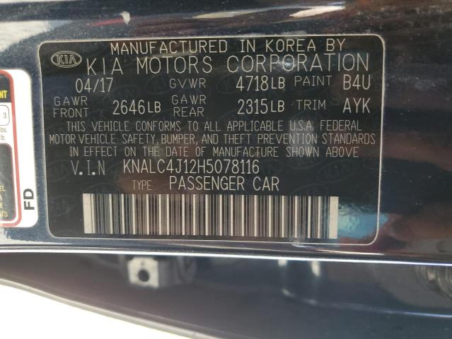 2017 KIA CADENZA PR - KNALC4J12H5078116