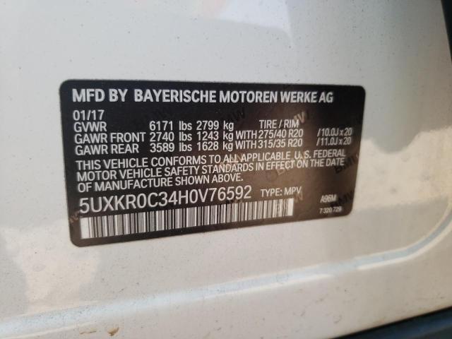 5UXKR0C34H0V76592 2017 BMW X5, photo no. 12