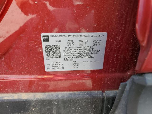 3GNAXWEV8NS185459 Chevrolet Equinox RS 13