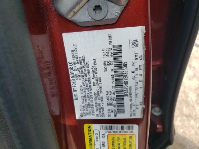 3FA6P0HD1ER365085 Ford FUSION SE