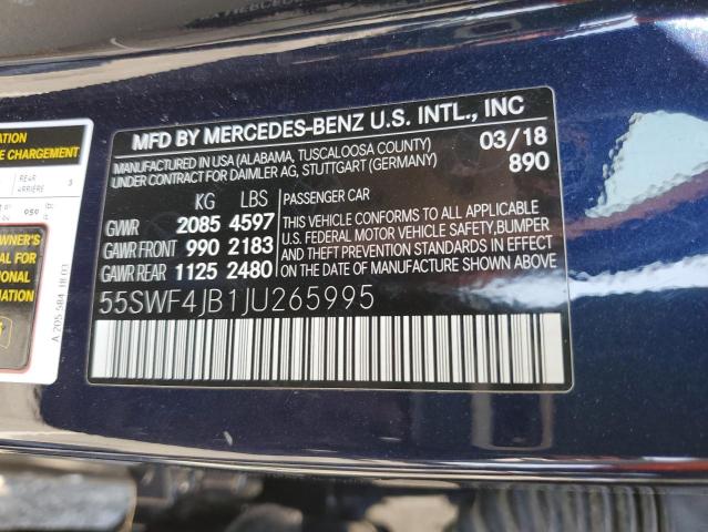 55SWF4JB1JU265995 Mercedes-Benz C 300