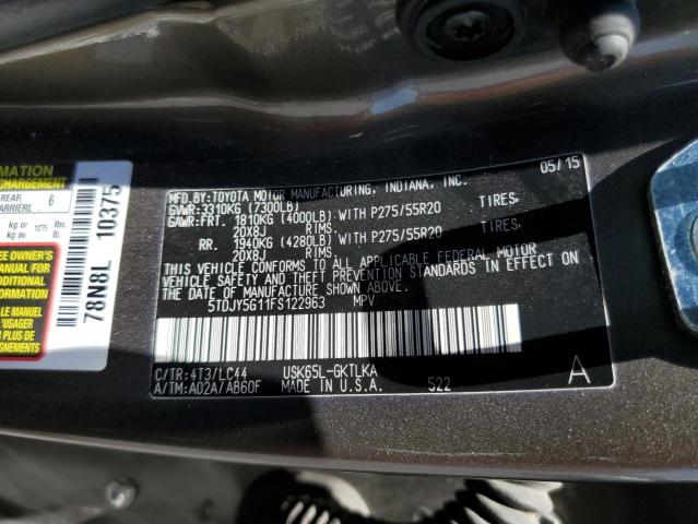 2015 TOYOTA SEQUOIA LI 5TDJY5G11FS122963