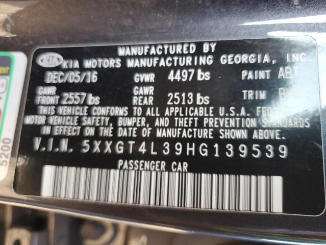 5XXGT4L39HG139539 KIA Optima Lx