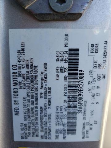 3FA6P0K99ER270889 Ford Fusion Titanium
