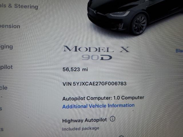 5YJXCAE27GF006783 Tesla MODEL X