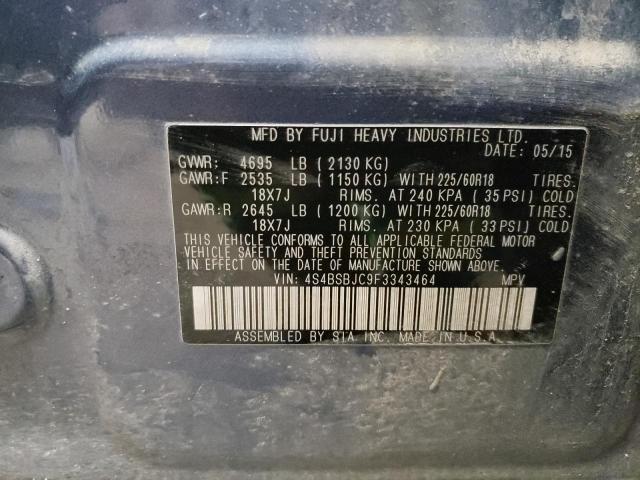 4S4BSBJC9F3343464 Subaru Outback 2.5i Limited