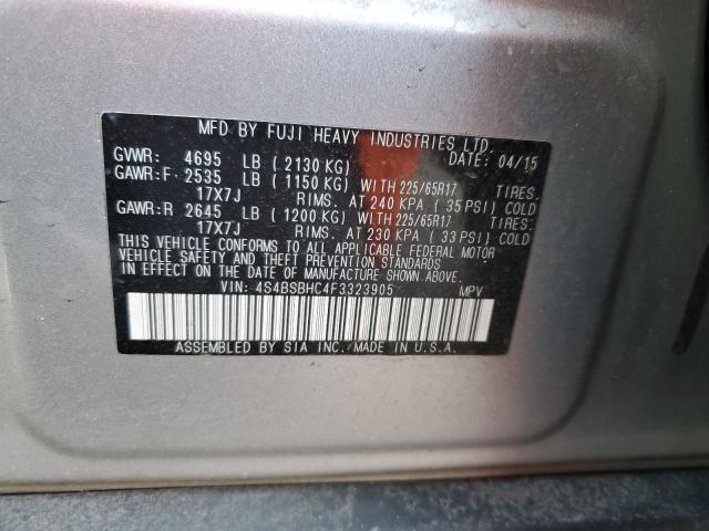 4S4BSBHC4F3323905 Subaru Outback 2.5i Premium