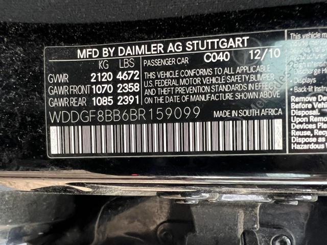 WDDGF8BB6BR159099 2011 MERCEDES-BENZ C-CLASS, photo no. 10