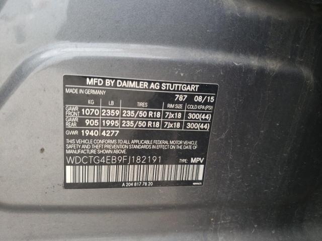 Lot #2452617324 2015 MERCEDES-BENZ GLA 250 salvage car