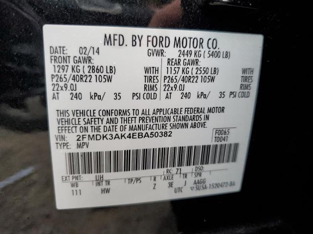 2FMDK3AK4EBA50382 Ford EDGE SPORT