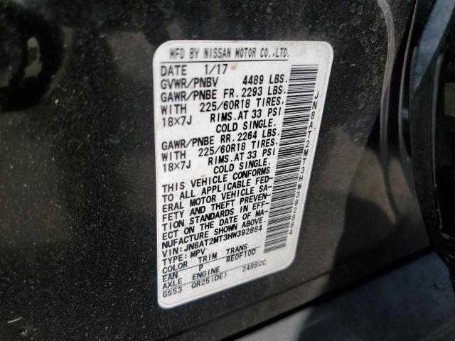 JN8AT2MT3HW392884 Nissan ROGUE S