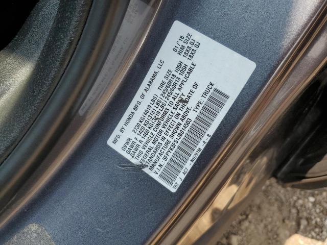 5FPYK3F51JB014503 Honda Ridgeline Rtl