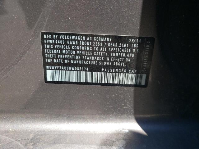 Volkswagen Golf R 2017 WVWVF7AU9HW088974 Image 12