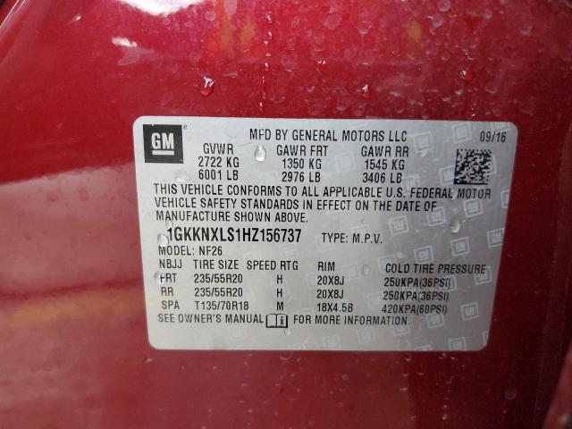 1GKKNXLS1HZ156737 GMC Acadia Denali