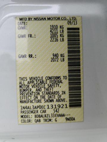 1N4AL3AP0EC131921 Nissan ALTIMA 2.5