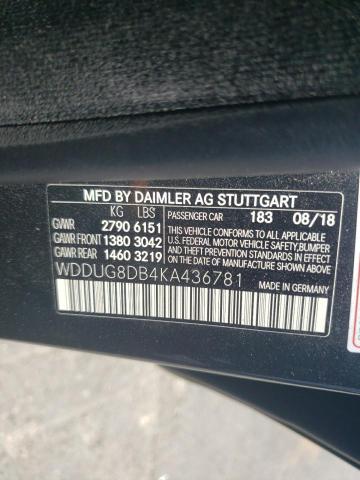 2019 MERCEDES-BENZ S 560 - WDDUG8DB4KA436781