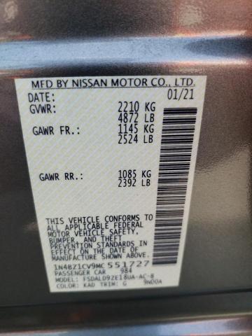 2021 NISSAN LEAF SV PL - 1N4BZ1CV9MC551727