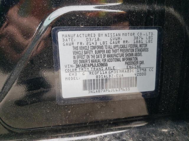 3N1AB7AP6JL639655 Nissan SENTRA S