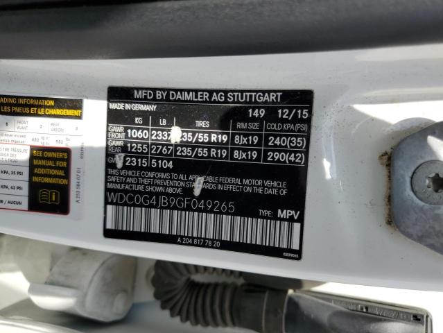WDC0G4JB9GF049265 Mercedes-Benz GLC 300