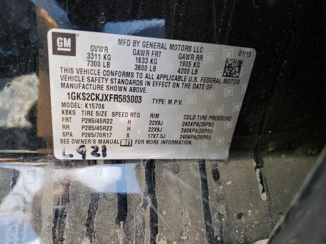 1GKS2CKJXFR583003 GMC YUKON DENALI