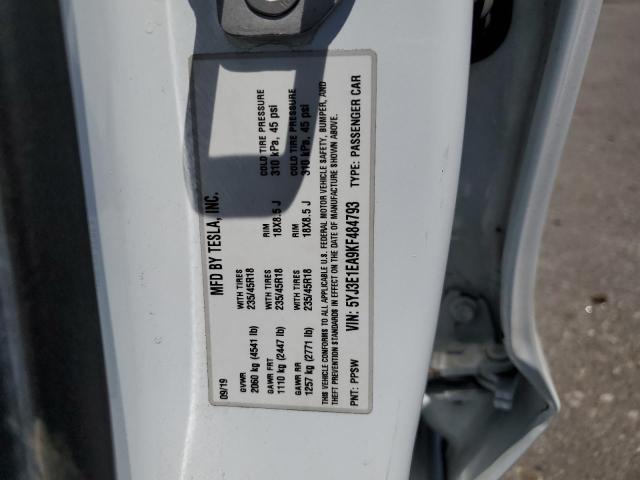 5YJ3E1EA9KF484793 Tesla MODEL 3