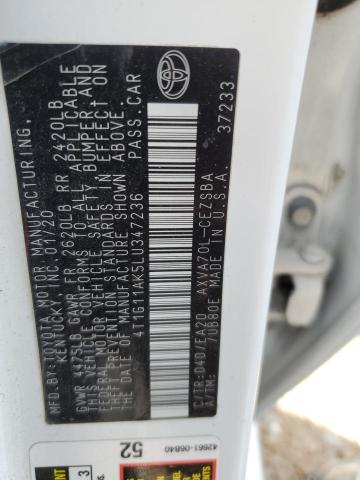 2020 TOYOTA CAMRY SE - 4T1G11AK5LU347236
