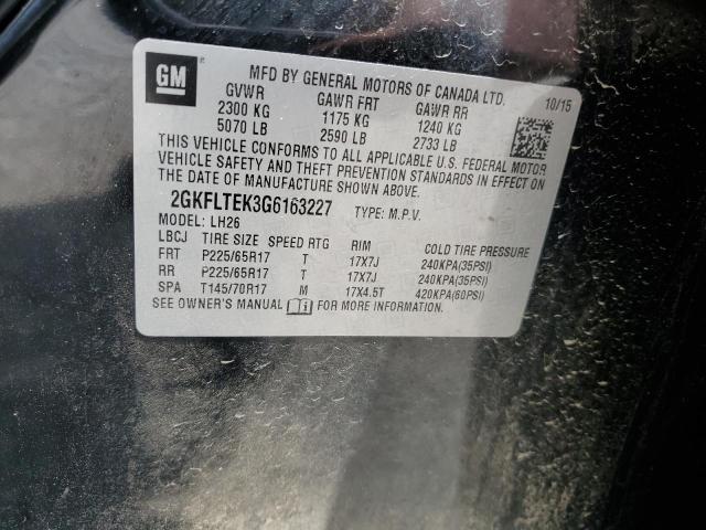 2GKFLTEK3G6163227 GMC Terrain Sle