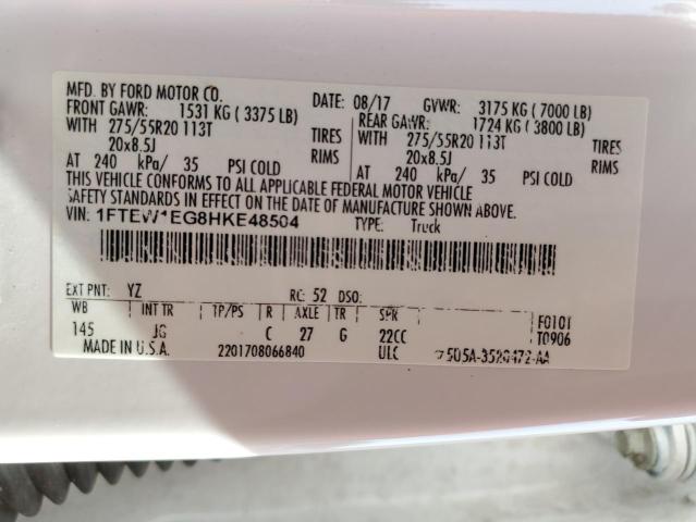 1FTEW1EG8HKE48504 Ford F150 Supercrew
