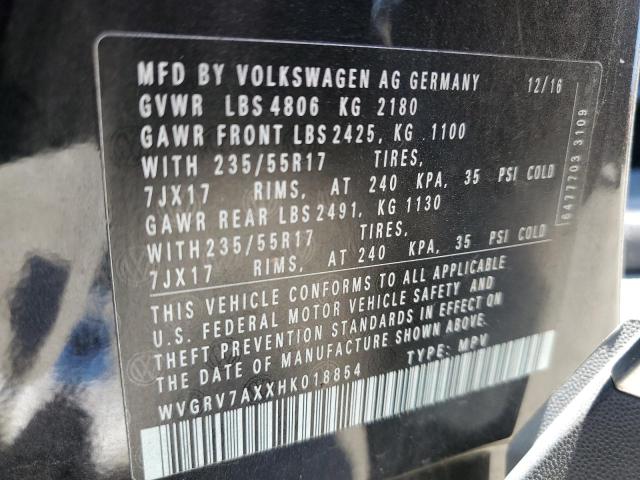 WVGRV7AXXHK018854 | 2017 VOLKSWAGEN TIGUAN WOL