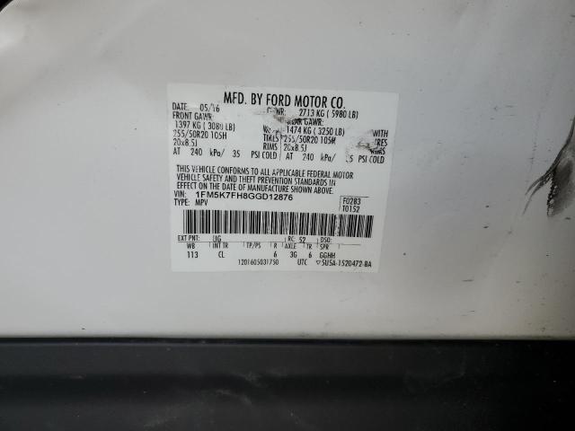 1FM5K7FH8GGD12876 Ford Explorer Limited
