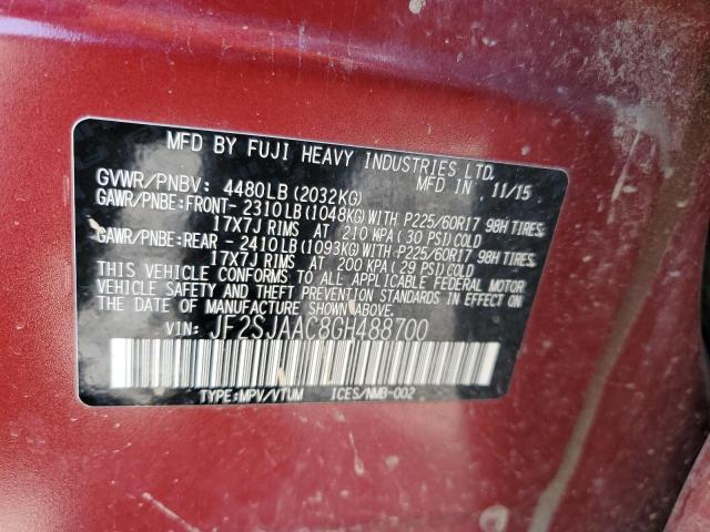 JF2SJAAC8GH488700 Subaru Forester 2.5i