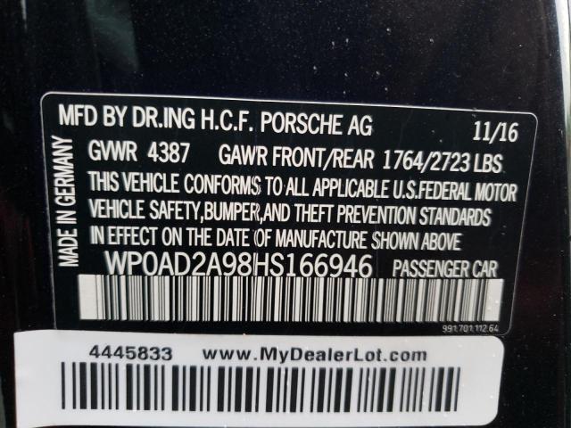 2017 PORSCHE 911 TURBO - WP0AD2A98HS166946
