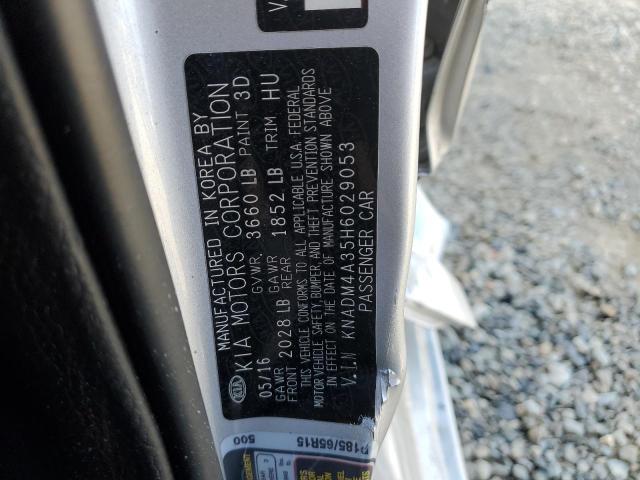 KNADM4A35H6029053 KIA RIO LX