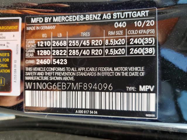 2021 MERCEDES-BENZ GLC 43 4MA - W1N0G6EB7MF894096