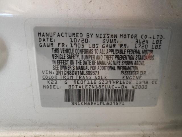 3N1CN8DV1ML809571 Nissan VERSA S