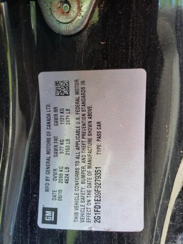2015 CHEVROLET CAMARO LT - 2G1FD1E39F9279351